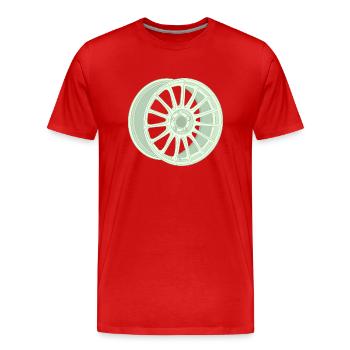 Felge - Männer Premium Bio T-Shirt - Rot - Vorne - Damien (186cm)