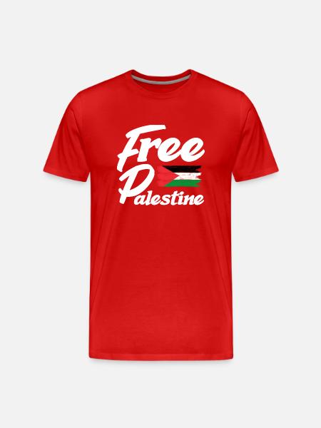 Palestine flag - Men's Premium Organic T-Shirt - red