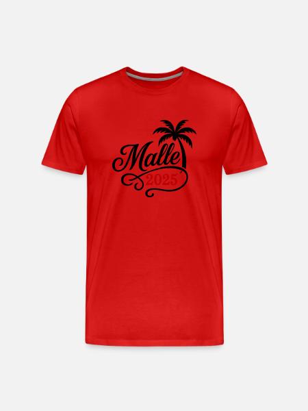 Malle 2025 Palm Tree - Men's Premium Organic T-Shirt - red