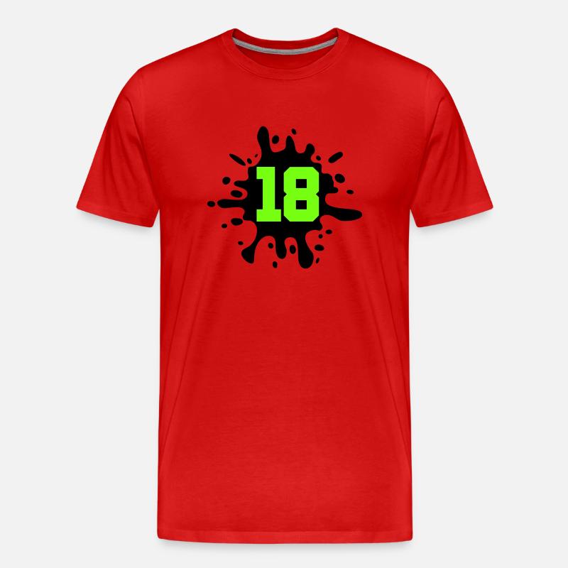 Farbklecks klecks 18 - Männer Premium Bio T-Shirt - Rot