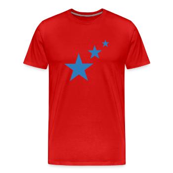 Star, les étoiles - T-shirt bio Premium Homme - rouge - Devant - Damien (186cm)