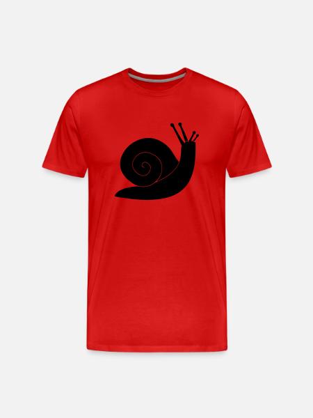 schnecke - Männer Premium Bio T-Shirt - Rot
