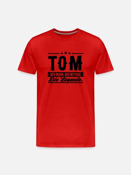 Man Myth Legend Tom - Men's Premium Organic T-Shirt - red