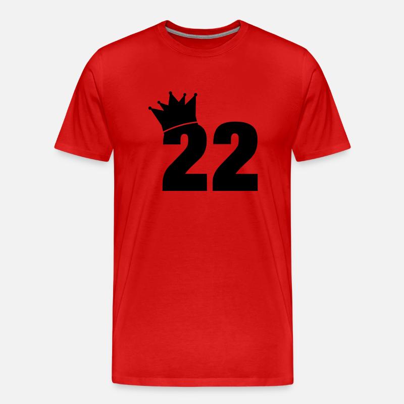 22_krone_f1 - Männer Premium Bio T-Shirt - Rot