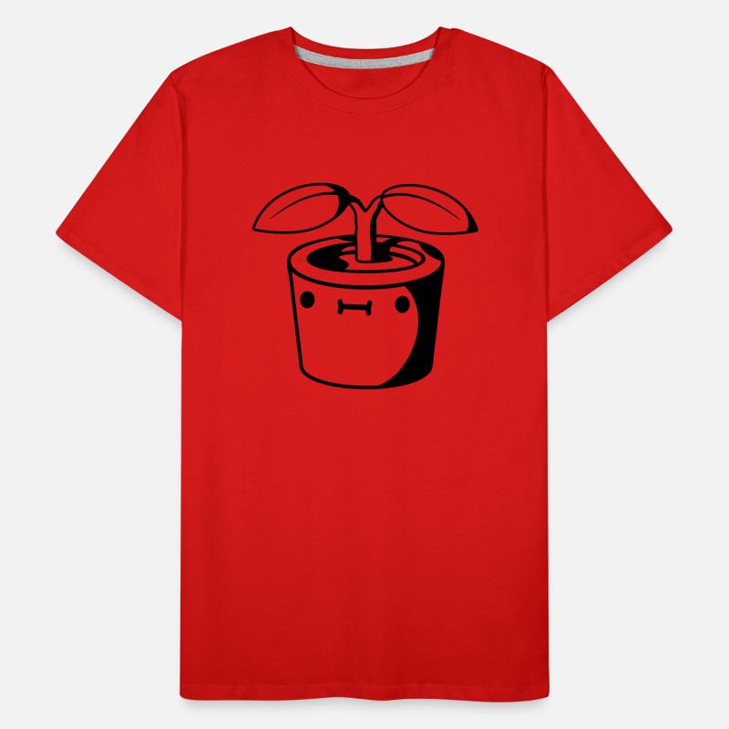 Kleiner suesser Blumentopf Männer Premium Bio T-Shirt