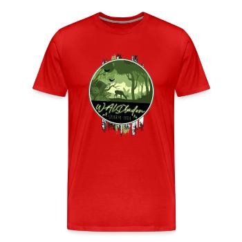 shinrin yoku Waldbaden waldluft waldmeditation - Männer Premium Bio T-Shirt - Rot - Vorne - Damien (186cm)