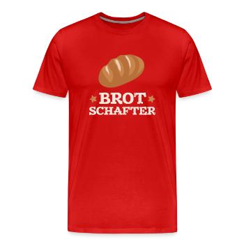 Brot Bäcker Bäckerei Bäckerin Spruch - Männer Premium Bio T-Shirt - Rot - Vorne - Damien (186cm)