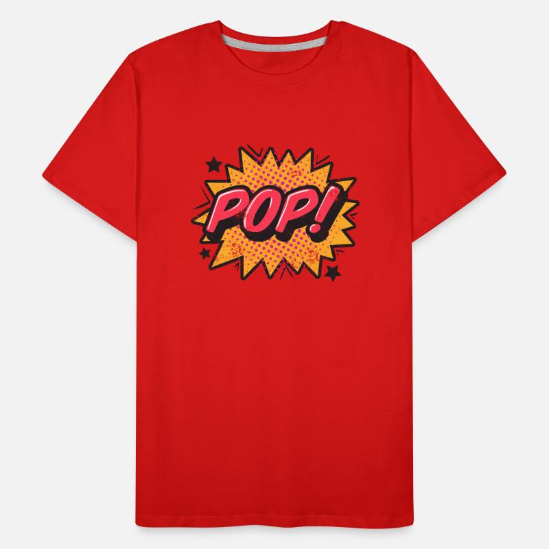 POP 80s COMIC STYLE GRAFFITI COMICS MOTIF GIFT Men's Premium Organic T-Shirt