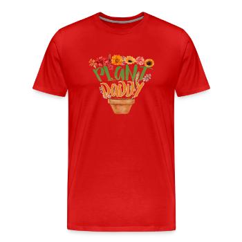 Gardening Gardeners Gardening Digging Plant - Men's Premium Organic T-Shirt - red - Front - Damien (186cm)