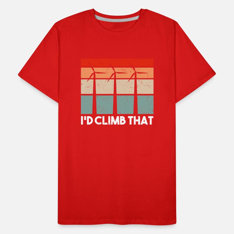 Technicien d’éolienne énergie éolienne de parc éolien T-shirt bio Premium Homme