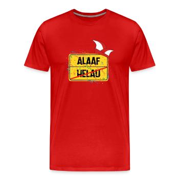Ortsschild Köln Alaaf - Männer Premium Bio T-Shirt - Rot - Vorne - Damien (186cm)