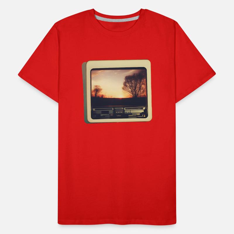 Nostalgischer Horizont Männer Premium Bio T-Shirt