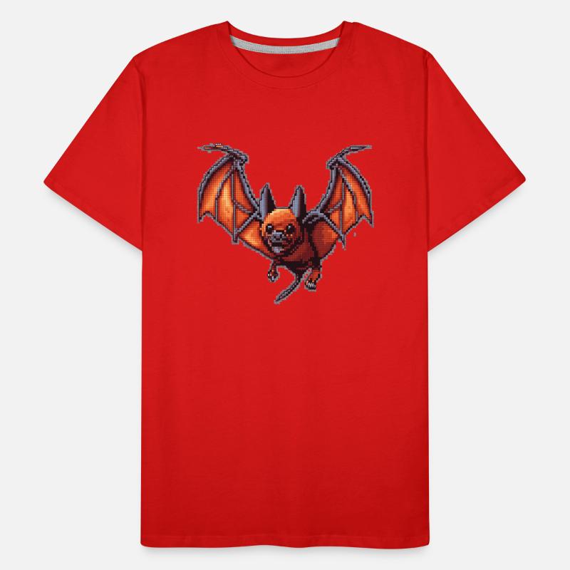 Flying fox dans les graphismes vintage 16 bits de l’ancien temps T-shirt bio Premium Homme