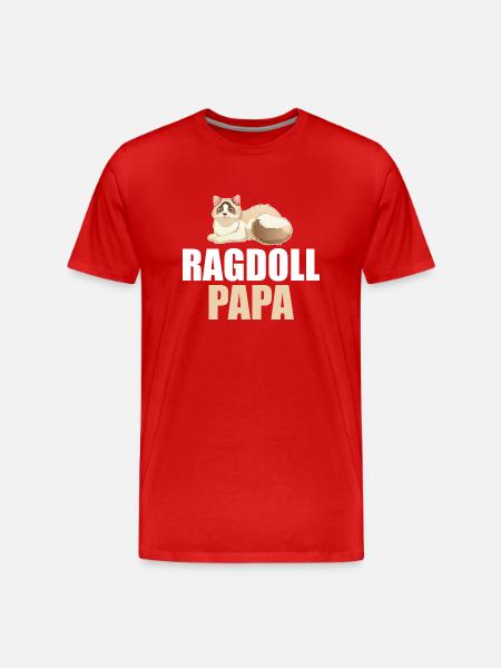 Ragdoll Cat Cat - T-shirt bio Premium Homme - rouge