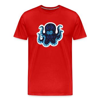 Meerestiere - Männer Premium Bio T-Shirt - Rot - Vorne - Damien (186cm)