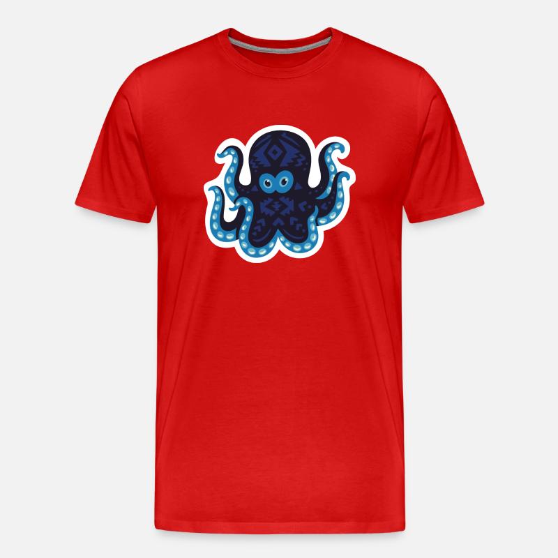 Meerestiere - Männer Premium Bio T-Shirt - Rot