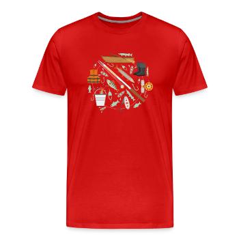 Wassersport - Männer Premium Bio T-Shirt - Rot - Vorne - Damien (186cm)