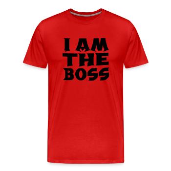 je suis le chef - T-shirt bio Premium Homme - rouge - Devant - Damien (186cm)