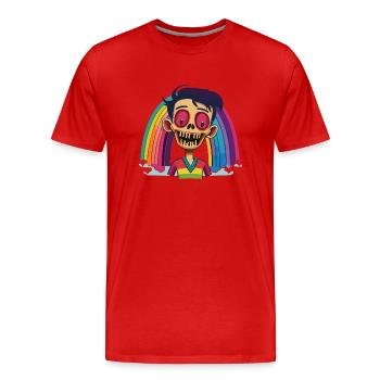 Pride Zombie 12 - Männer Premium Bio T-Shirt - Rot - Vorne - Damien (186cm)