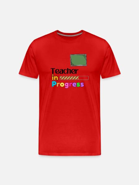 Teacher In progress Perfect Gift - Men's Premium Organic T-Shirt - red