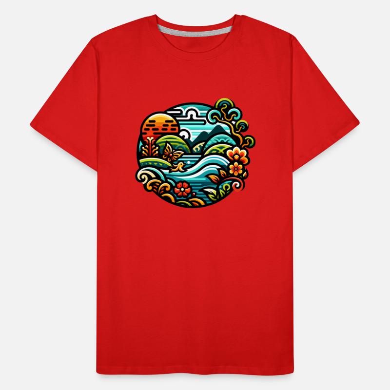 Vibrantly coloured river Men's Premium Organic T-Shirt