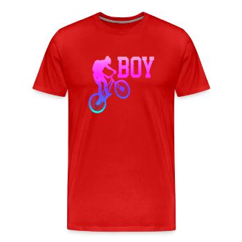 Fahrrad Fahrrad Fahrrad Lifestyle Gesunder Verkehr - Männer Premium Bio T-Shirt - Rot - Vorne - Damien (186cm)