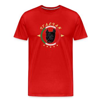 Kapitolinischer Wolf Rom Italien Antik Symbol - Männer Premium Bio T-Shirt - Rot - Vorne - Damien (186cm)