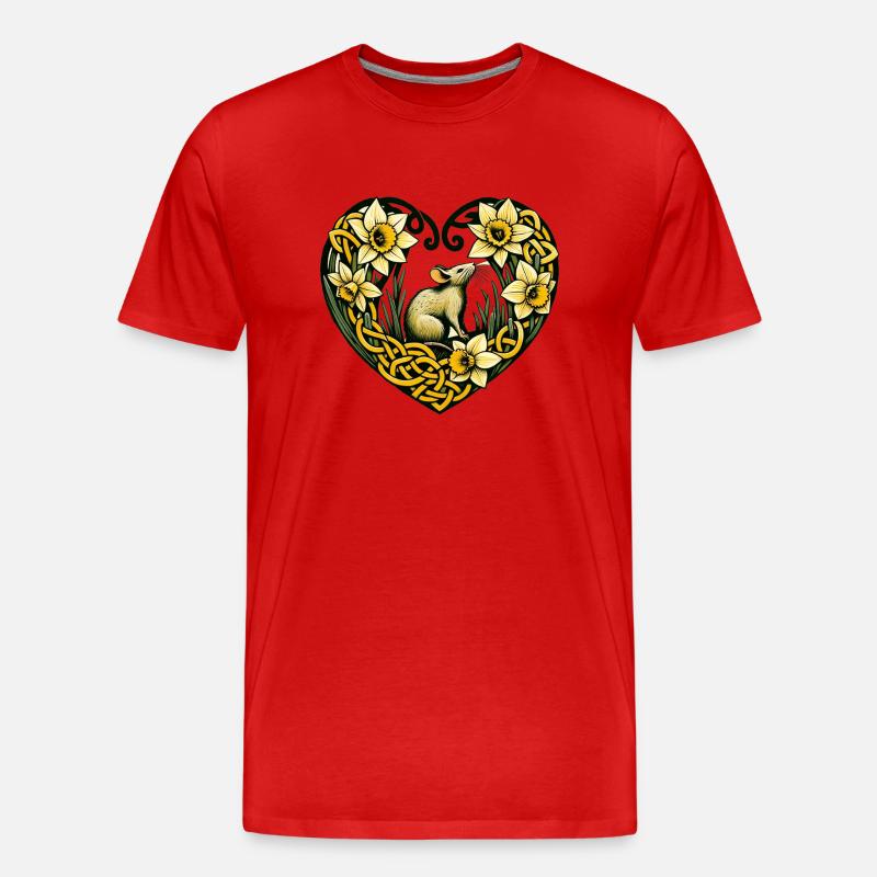 L’amour des rongeurs - T-shirt bio Premium Homme - rouge