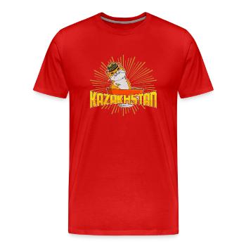 Kasachstan Sowjetrepublik UdSSR Herkunft Adler - Männer Premium Bio T-Shirt - Rot - Vorne - Damien (186cm)