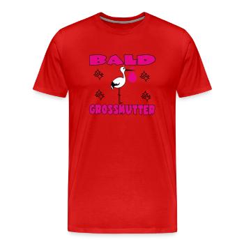 BALD GROSSMUTTER - Men's Premium Organic T-Shirt - red - Front - Damien (186cm)