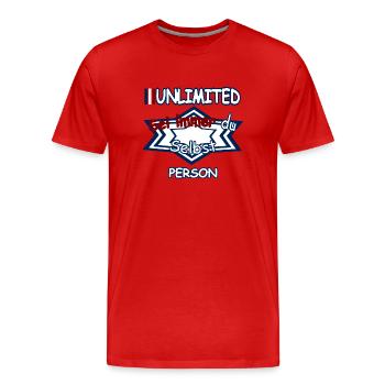 Sei immer du selbst - Männer Premium Bio T-Shirt - Rot - Vorne - Damien (186cm)