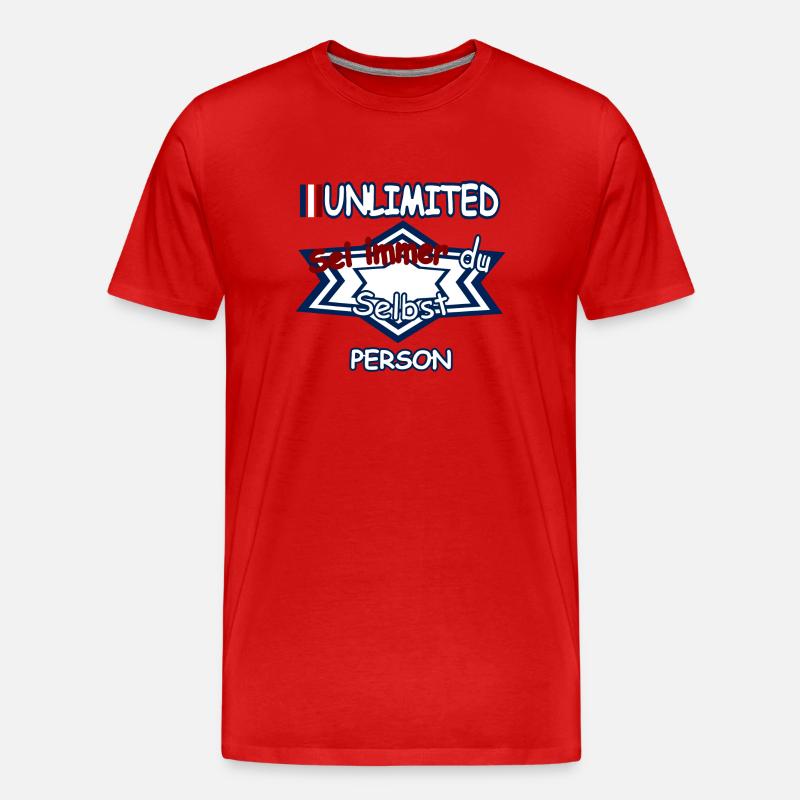 Sei immer du selbst - Männer Premium Bio T-Shirt - Rot