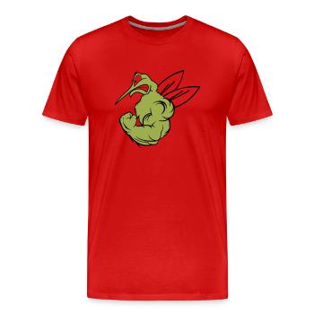 Moustique fort 02 - T-shirt bio Premium Homme - rouge - Devant - Damien (186cm)