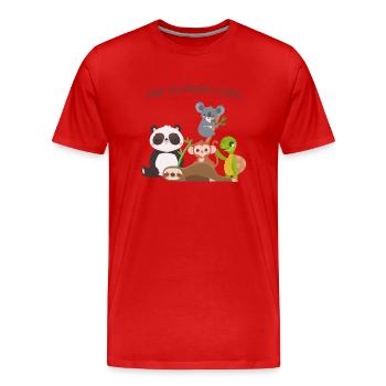 Le gang de la mignonnerie - T-shirt bio Premium Homme - rouge - Devant - Damien (186cm)