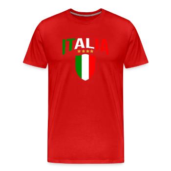 Italie Italien Italien Italie - T-shirt bio Premium Homme - rouge - Devant - Damien (186cm)