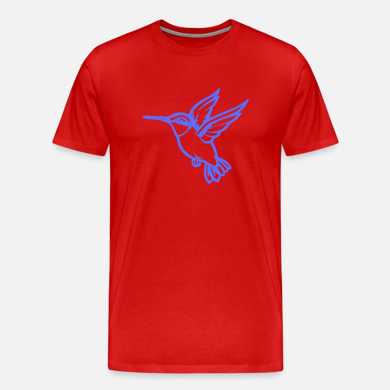 kolibri vogel - Männer Premium Bio T-Shirt - Rot
