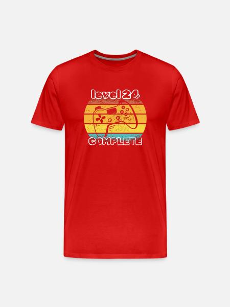 level 24 complete - Men's Premium Organic T-Shirt - red