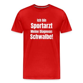 Sports doctor or team doctor - Men's Premium Organic T-Shirt - red - Front - Damien (186cm)