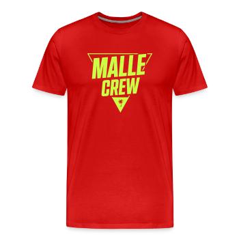 Malle Crew - T-shirt bio Premium Homme - rouge - Devant - Damien (186cm)