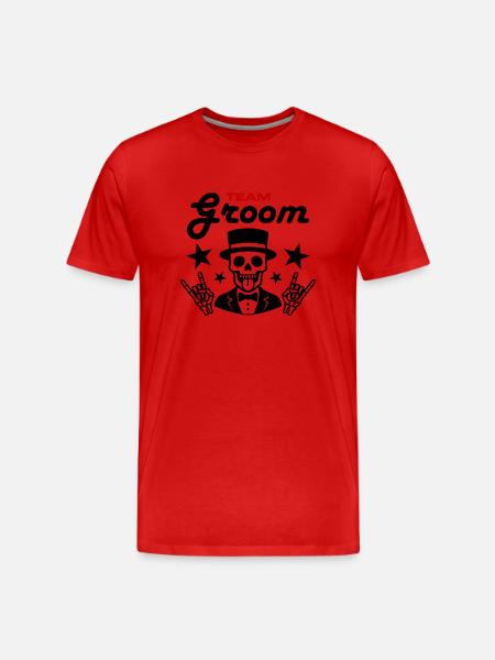 Team Groom Funny - Men's Premium Organic T-Shirt - red