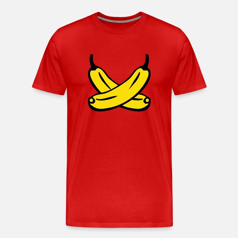 Bananen - Männer Premium Bio T-Shirt - Rot