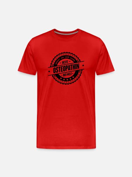 Beste Osteopathin - Männer Premium Bio T-Shirt - Rot