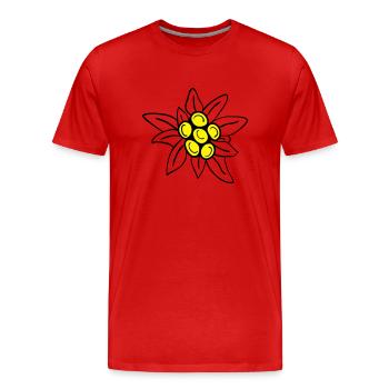 Edelweiss - Männer Premium Bio T-Shirt - Rot - Vorne - Damien (186cm)