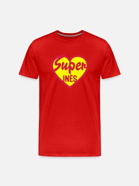 heart heart super ines - Men's Premium Organic T-Shirt - red