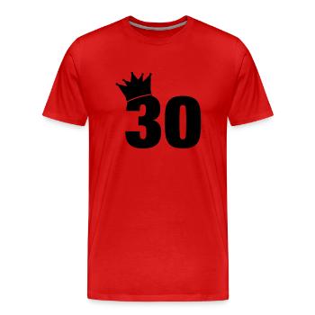 30_krone_f1 - Männer Premium Bio T-Shirt - Rot - Vorne - Damien (186cm)