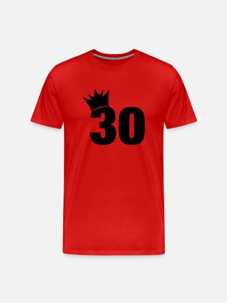 30_krone_f1 - Männer Premium Bio T-Shirt - Rot