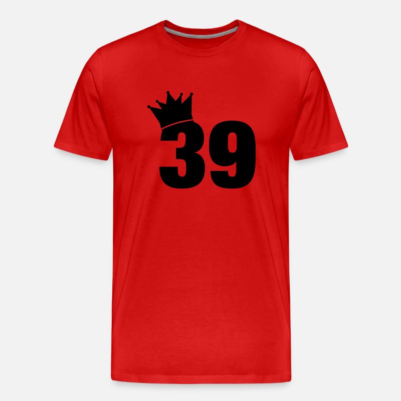 39_krone_f1 - Männer Premium Bio T-Shirt - Rot