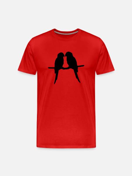 Perroquets quelques oiseaux - T-shirt bio Premium Homme - rouge