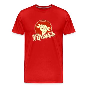 Weichenmeister Gleisbauer Weichenmechaniker Shirt - Männer Premium Bio T-Shirt - Rot - Vorne - Damien (186cm)
