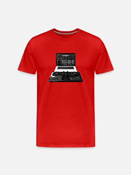 Dj Producer set - Men's Premium Organic T-Shirt - red
